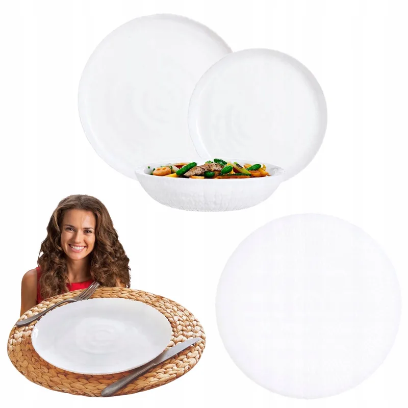 Ammonite Servies 18-delig voor 6 personen by Luminarc in White – product photo