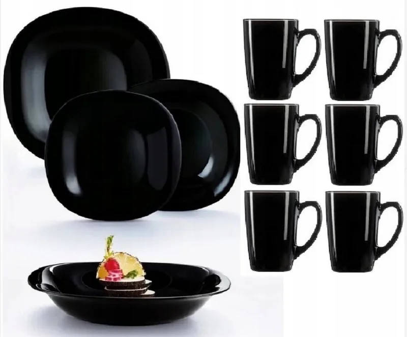 Carine 24-delig servies, voor 6 personen von Luminarc in Schwarz – Produktfoto