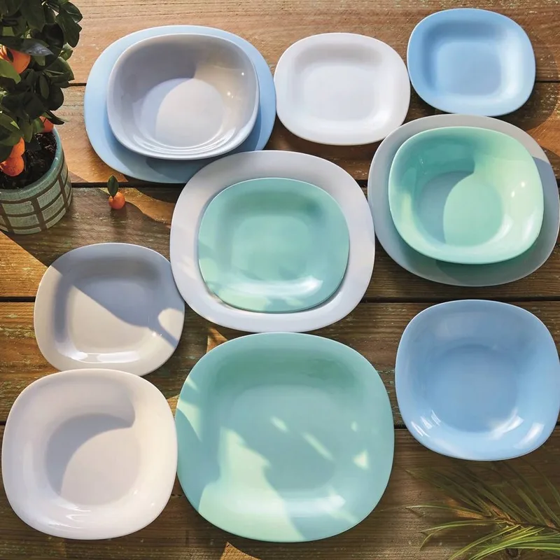 Carine Diepe Borden 22cm - Set van 6 by Luminarc in Grey – product photo