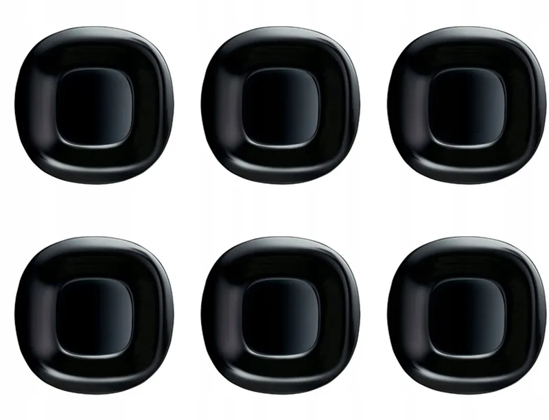 Carine Neo Diepe Borden - Set van 6 (21x21cm) by Luminarc in Black – product photo