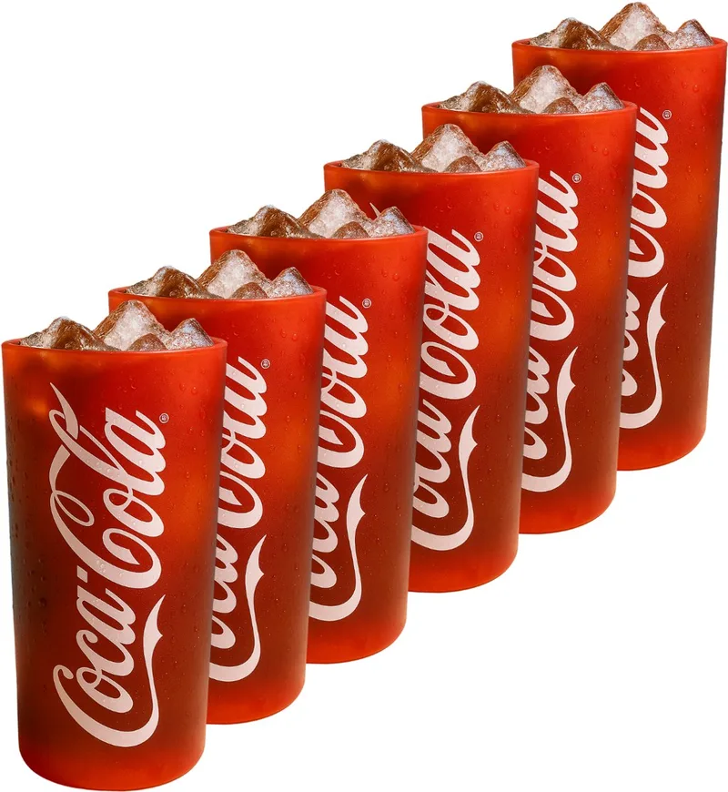 Coca Cola Glazen - Longdrinkglazen - Frisdrankglazen - Frozen - 270 ml - 6 Stuks de Luminarc en Rouge – photo produit