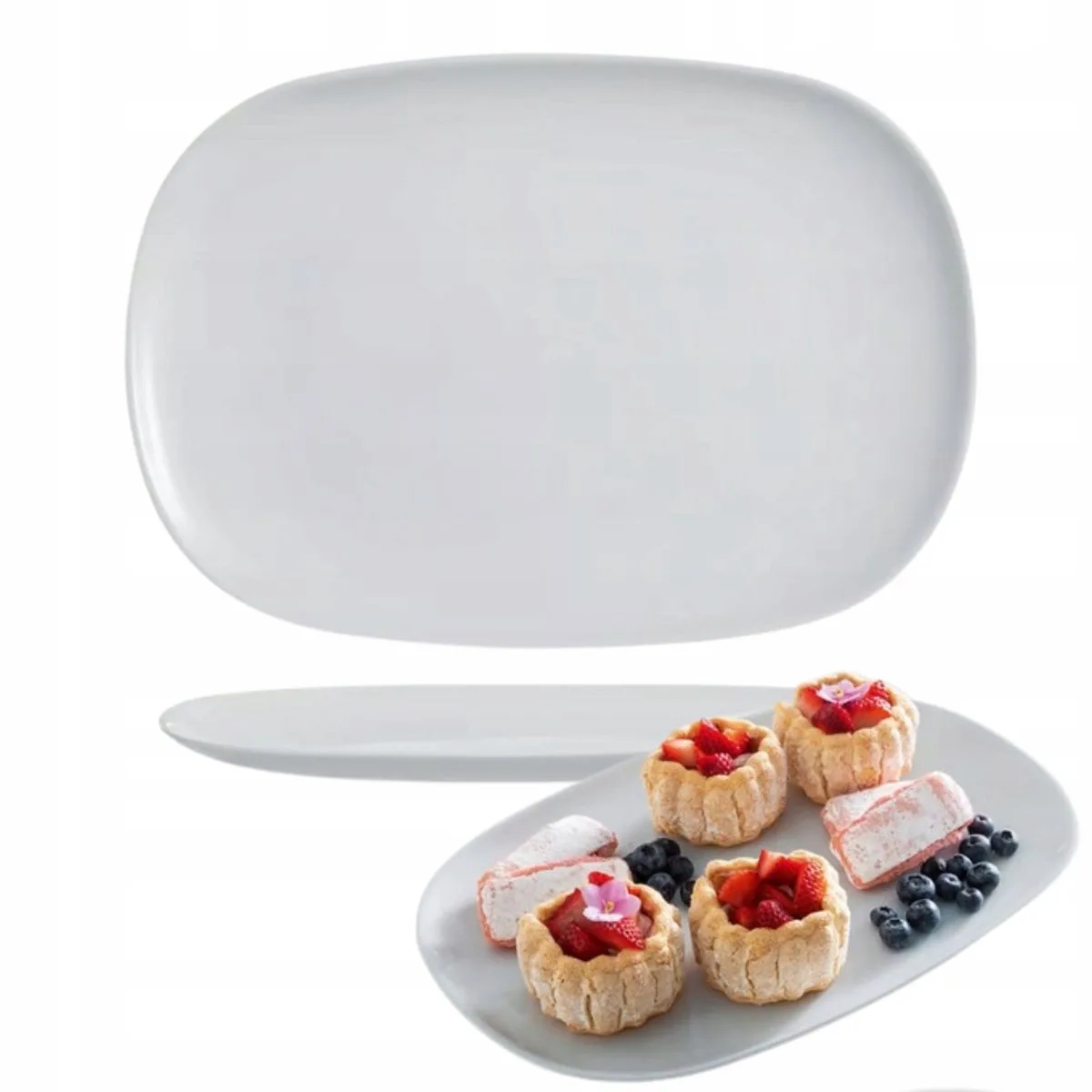Diwali Serveerplateau 34x24 cm - Gehard Glas de Luminarc en Gris – photo produit