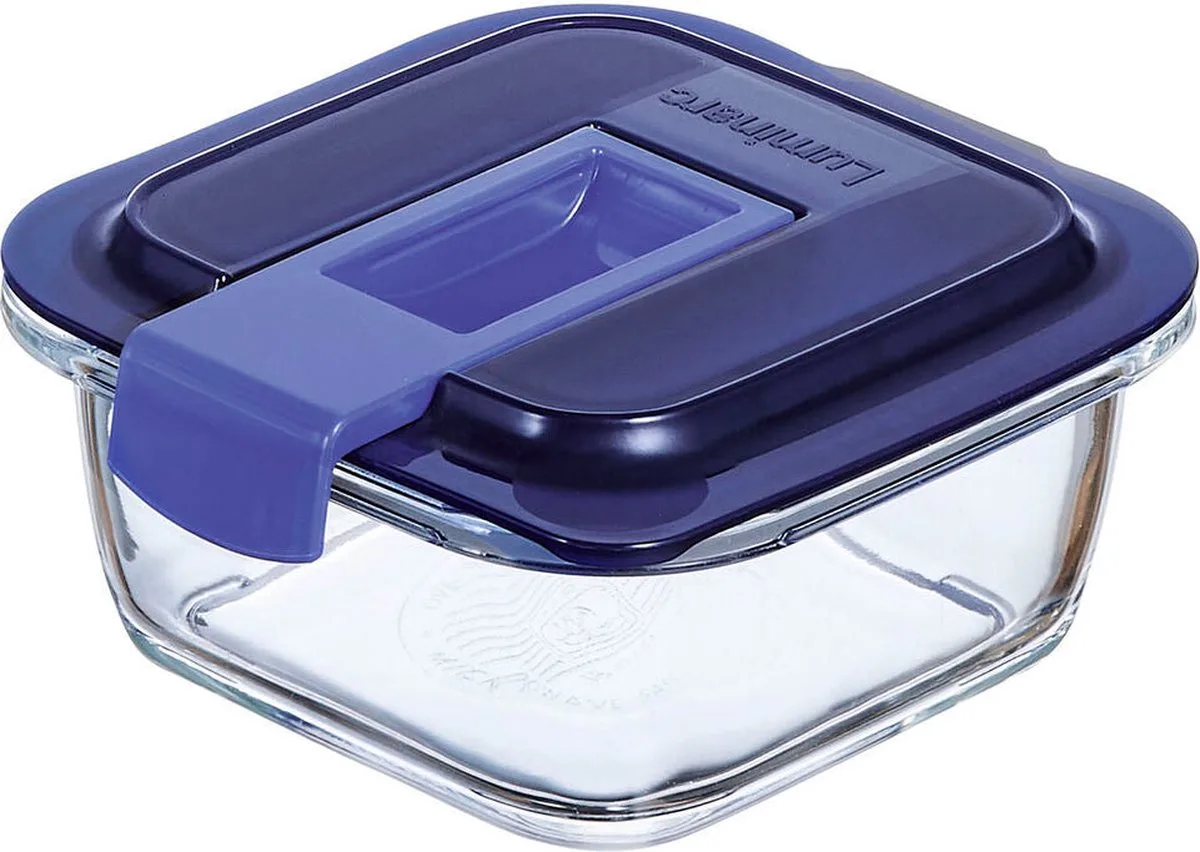 Easy Box - Vershouddoos - Vierkant - en Blauw - 38cl de Luminarc en Transparent – photo produit