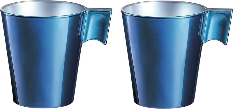 Espresso kopje - Set van 4x stuks - keramiek - 80 ml - koffiekopje bekers by Luminarc in Dark blue – product photo