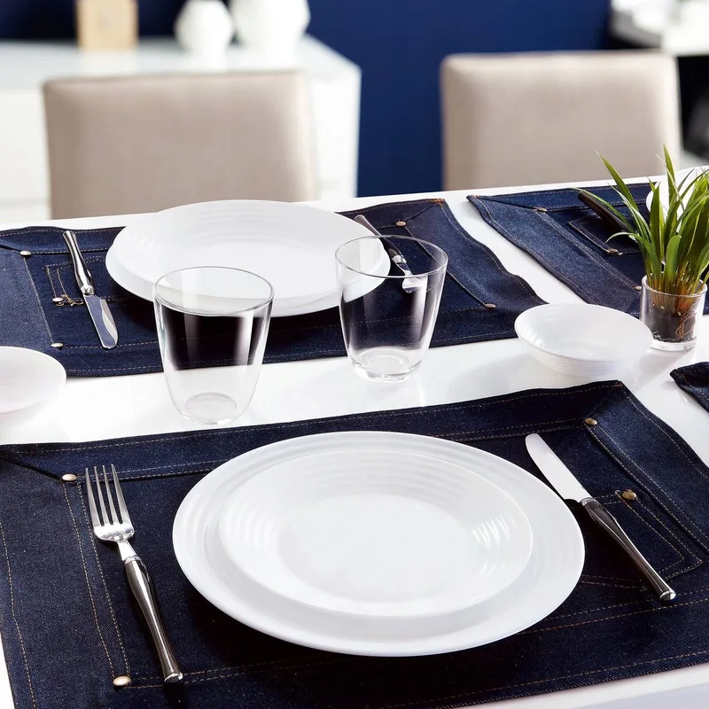 Harena Platte Borden 6x 25 cm - Set van 6 by Luminarc in White – product photo