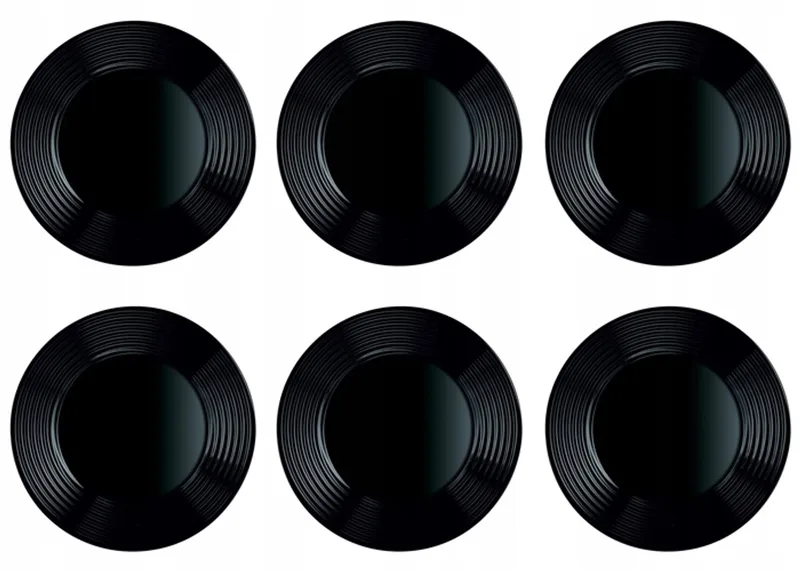 Harena Platte Dinerborden - Set van 6 (25 cm) by Luminarc in Black – product photo