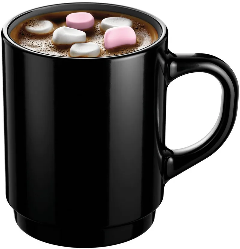 Koffiemokken Lagos - 1x stuks - Hard Glas - 250 ml - 7 x 9 cm by Luminarc in Black – product photo