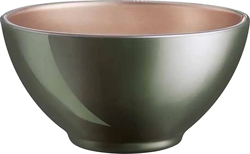 Kommetjes - D13 x 6 cm - soepkommen/schaaltjes voor dessert/ontbijt - glas - metallic finish von Luminarc in Dunkelgrün – Produktfoto