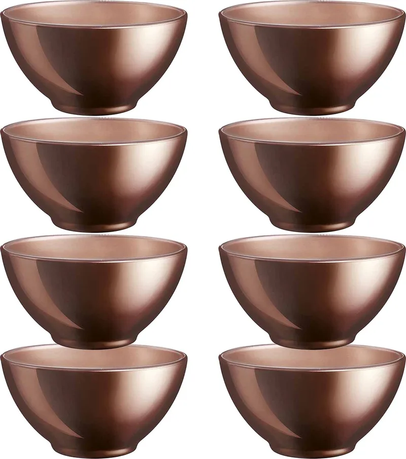 Kommetjes/schaaltjes voor dessert/ontbijt - 2x - Glas - D13 x 6 cm - Chocolade bruin by Luminarc in Chocolate brown – product photo