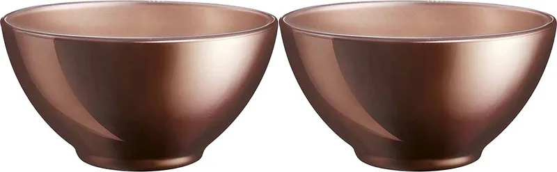 Kommetjes/schaaltjes voor dessert/ontbijt - 2x - Glas - D13 x 6 cm - Chocolade bruin by Luminarc in Chocolate brown – product photo