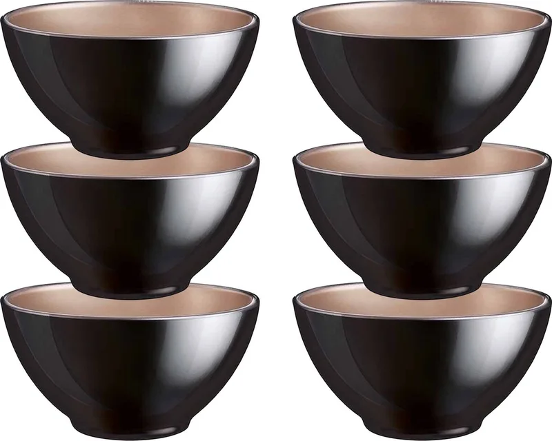 Kommetjes/soepkommen/schaaltjes voor dessert/ontbijt - 6x - Glas - D13 x 6 cm von Luminarc in Schwarz – Produktfoto