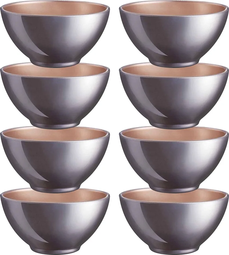 Kommetjes/soepkommen/schaaltjes voor dessert/ontbijt - 8x - Glas - D13 x 6 cm - paars by Luminarc in Purple – product photo