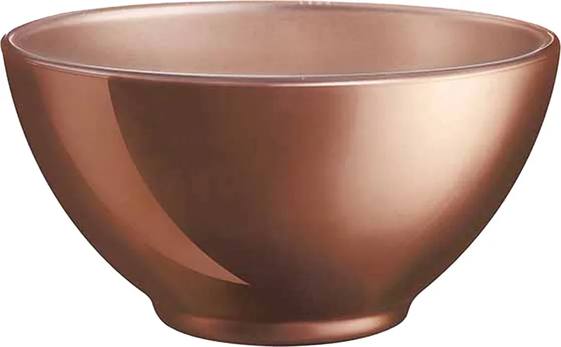 Kommetjes/soepkommen/schaaltjes voor dessert/ontbijt - Glas - D13 x 6 cm - Luxe metallic finish von Luminarc in Kupfer – Produktfoto