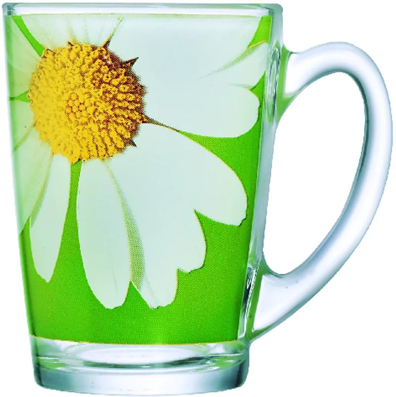 Mok Paquerette 320ml - Gehard Glas, Groene Bloemendessin by Luminarc in Green, Transparent – product photo