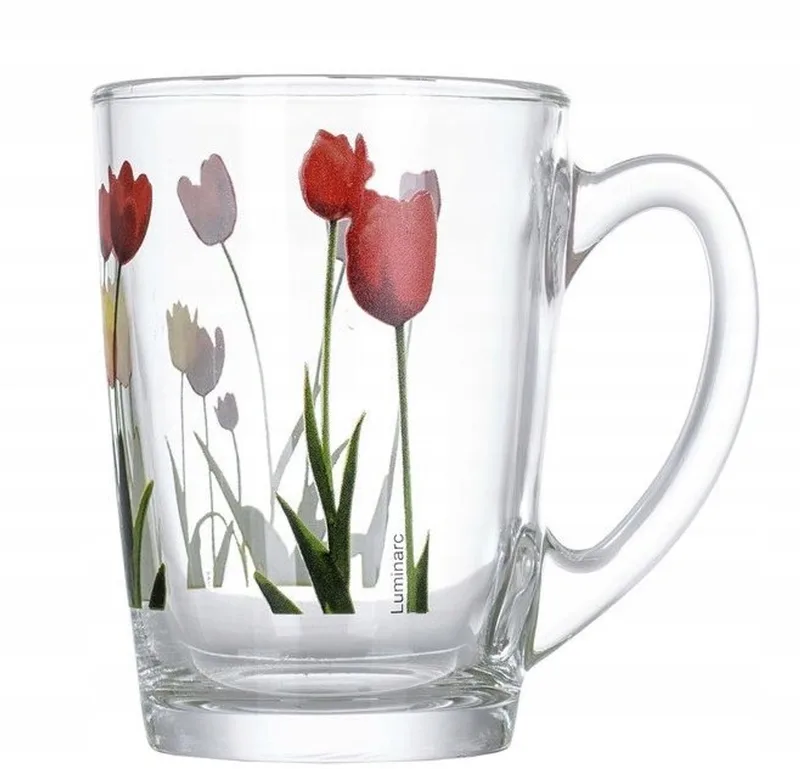 New Morning Paradis Mok 320ml - Duurzaam Glas von Luminarc in Rot, Transparent, Grün – Produktfoto