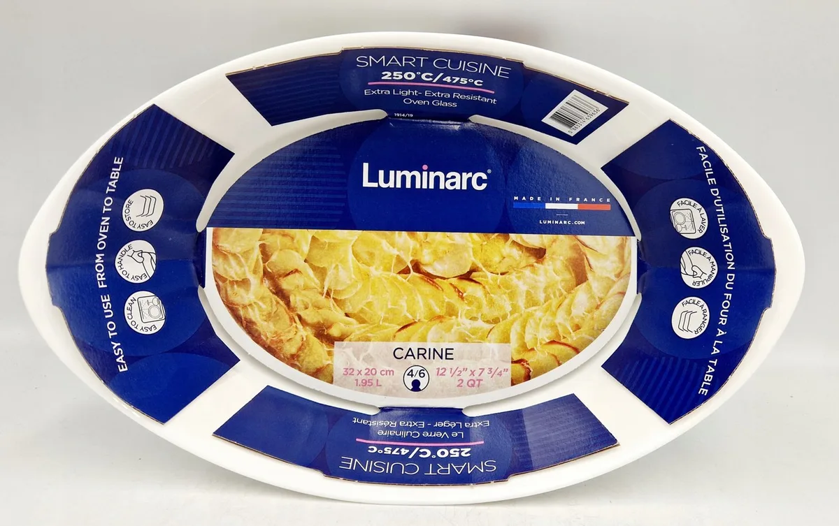 Ovalen Ovenschaal 32x20 cm - Gehard Glas van Luminarc in Wit – productfoto