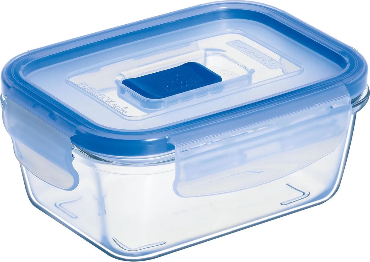 Pure Box Active Vershoudbak - Glas - Vierkant - 0,38 l fra Luminarc i Gennemsigtig – produktbillede