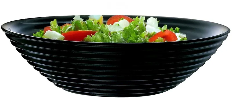 Salade schaal/slakom - glas - Dia 27 cm - Schalen en kommen - Keuken - Voedsel fra Luminarc i Sort – produktbillede
