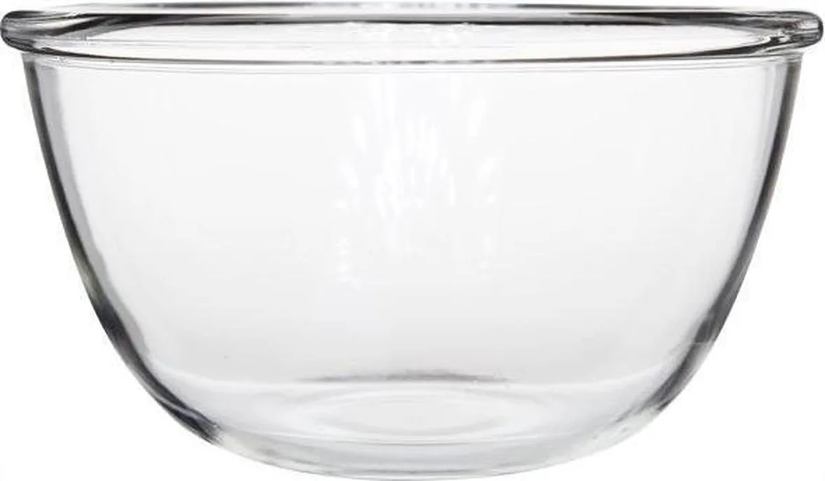 Saladeschaal Cocoon - Mengkom voor grote salades - Beslagkom voor cakebeslag - Hittebestendig tot 180°C - Vaatwasserbestendig - Glas - Ø 240 mm - Bakgerei - Keukengerei by Luminarc in Transparent – product photo