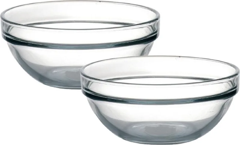 Schaaltjes/kommetjes - set van 12x - glas - D10 x H5 cm - snack of dessert schaaltjes by Luminarc in Transparent – product photo
