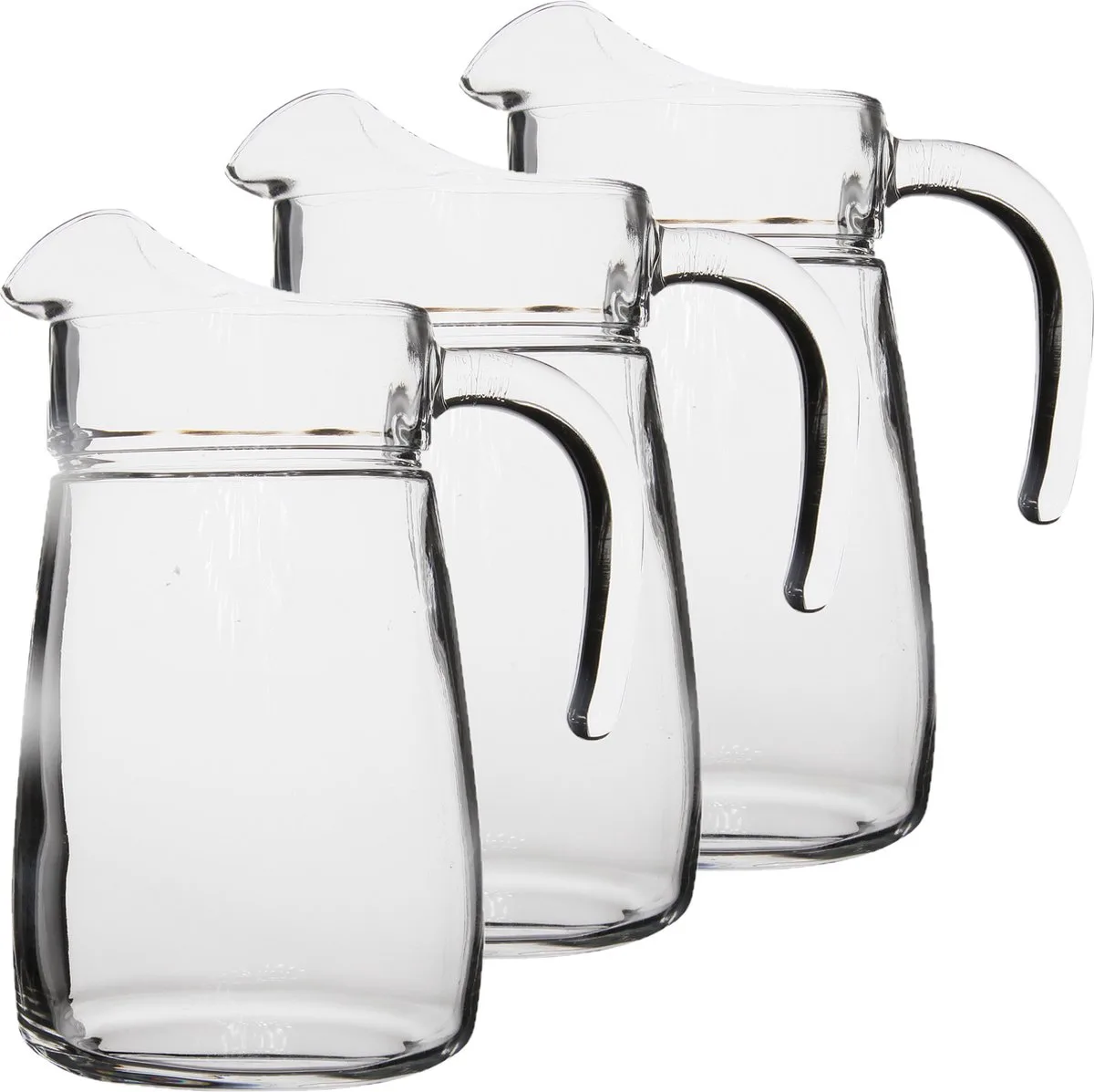 schenkkan/karaf - 3x stuks - glas - 2,3 liter - Sapkannen/waterkannen/schenkkannen von Luminarc in Transparent – Produktfoto