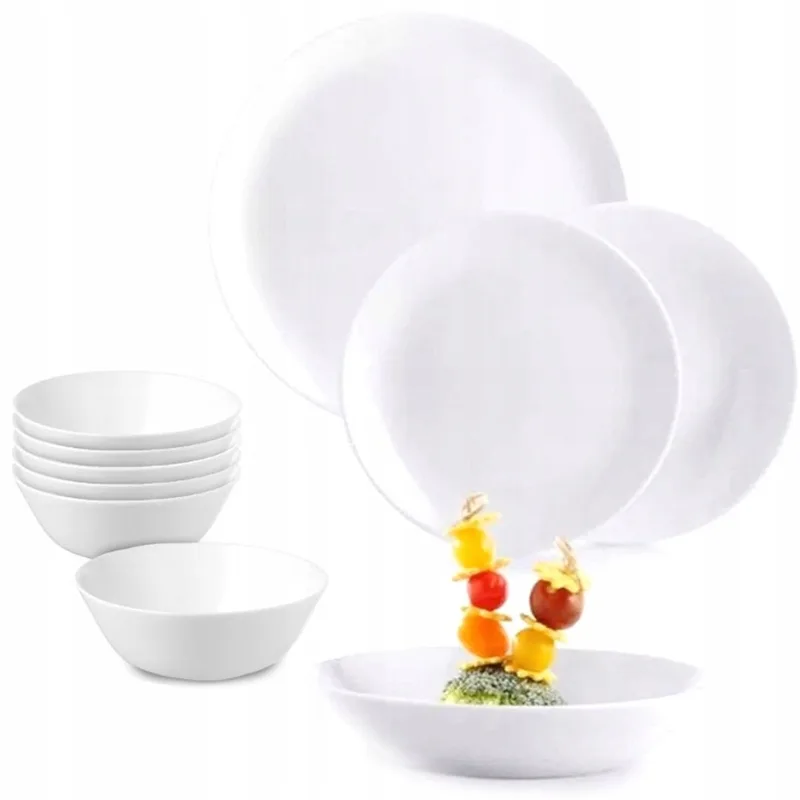 Servies Set 24 Delig - 6 Persoons - Vaatwasser & Magnetronbestendig van Luminarc in Wit – productfoto