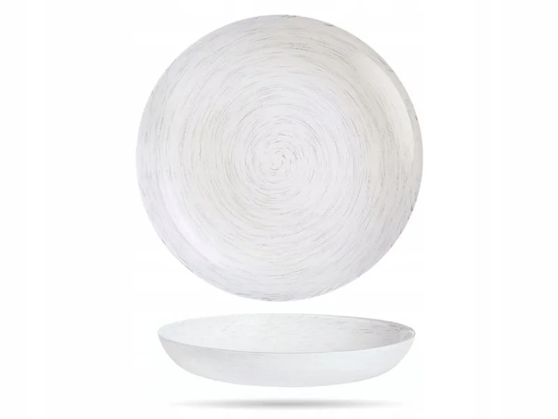 Stonemania Bord - Diep - 20 cm - Wit by Luminarc in Wit met grijs patroon – product photo