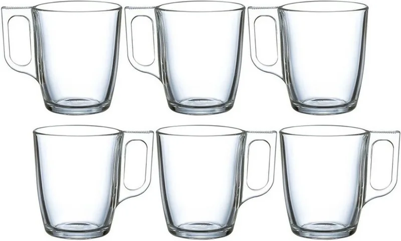 Theeglazen / koffieglazen - 6x stuks - glas - 250 ml - Vaatwasser bestendig fra Luminarc i Gennemsigtig – produktbillede