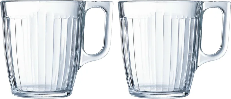 Theeglazen Leeds - 12x - bewerkt glas - 8 x 11 cm - 320 ml van Luminarc in Transparant – productfoto