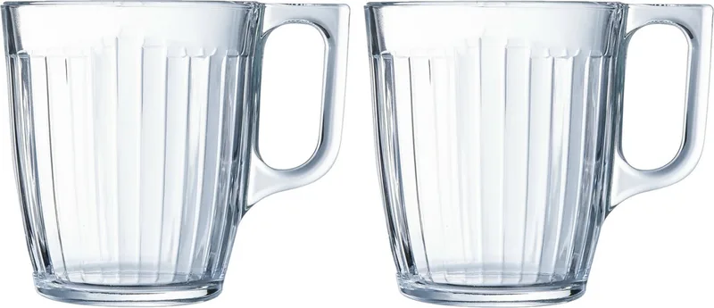 Theeglazen Leeds - 12x - bewerkt glas - 8 x 9 cm - 250 ml by Luminarc in Transparent – product photo