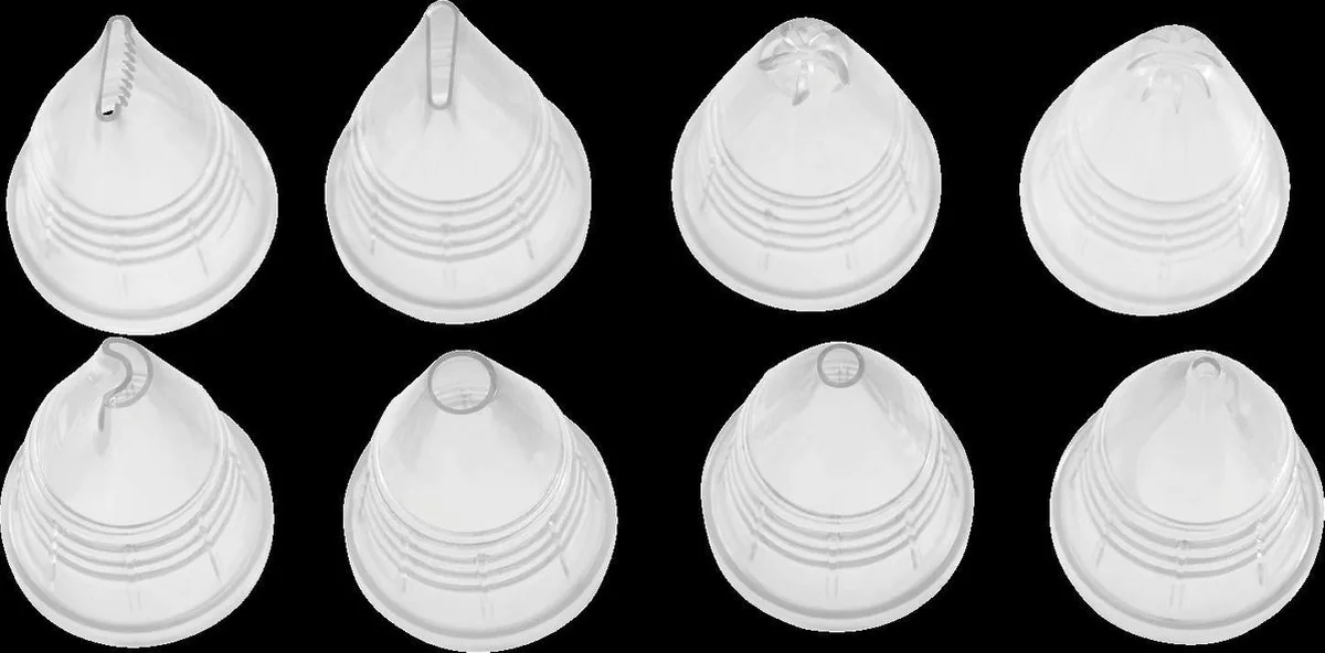 Decoratie Set van 10 Stu - spuitmondjes voor spuitzak. van Lurch in Grijs – productfoto