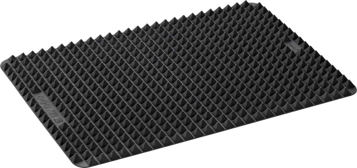 Flexiform - Bakmat - Vetstof verdelend - Silicone - 41x29cm van Lurch in Zwart – productfoto
