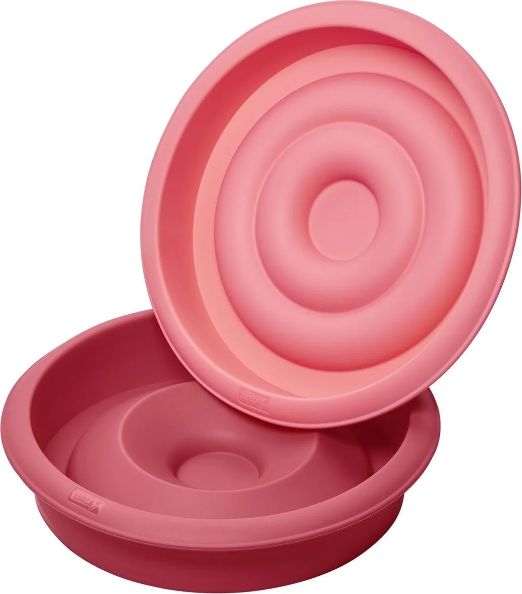 Flexiform Bakvorm Rond 2-delig - hart midden van Lurch in Rood – productfoto