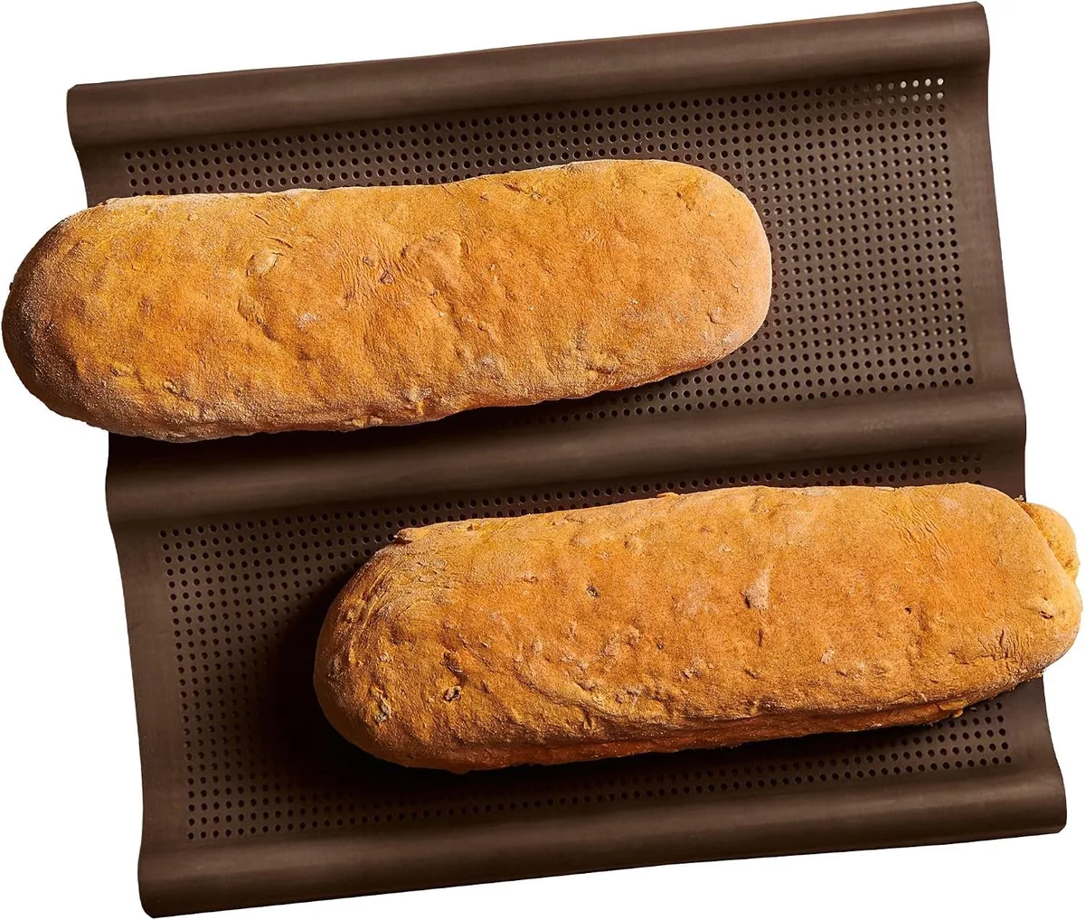 FlexiForm Ciabatta Bakmat voor 2 Knapperige Ciabatta's van Lurch in Bruin – productfoto