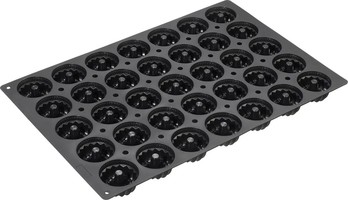 LU 112984 Flexi-Professional Bakvorm mini tulband - 60x40cm van Lurch in Zwart – productfoto