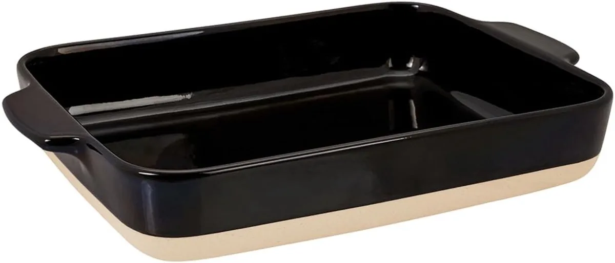 Terra Nova Ovenschaal Keramiek Rechthoekig 1300ml von Lurch in Schwarz, Creme – Produktfoto