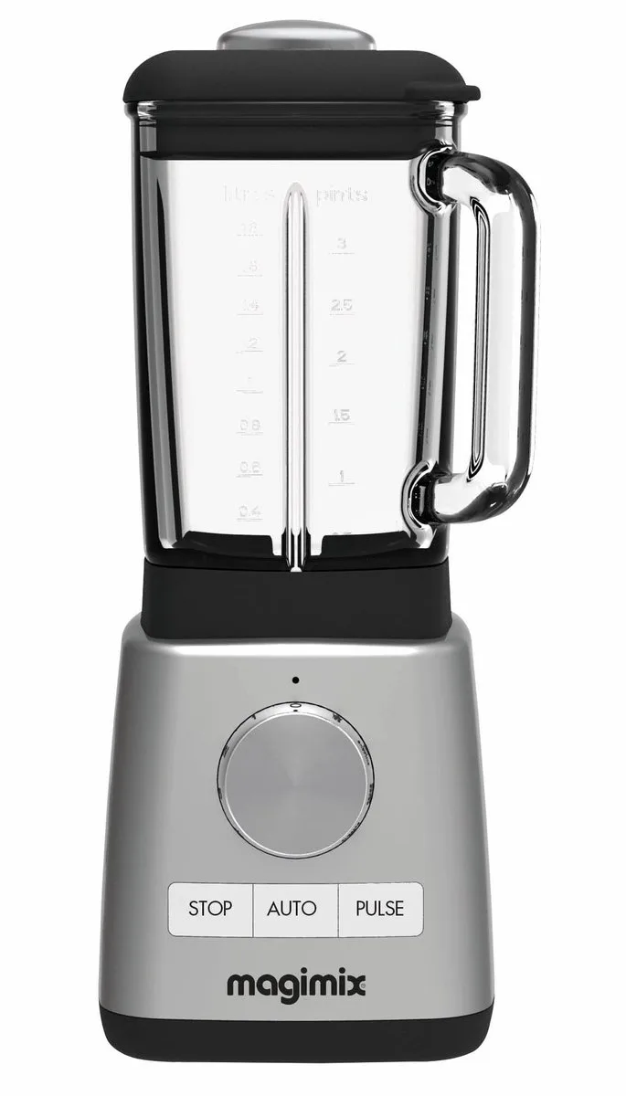 Power Blender - Smoothie Maker 1,8 Liter - Ice Crusher van Magimix in Mat Chroom – productfoto