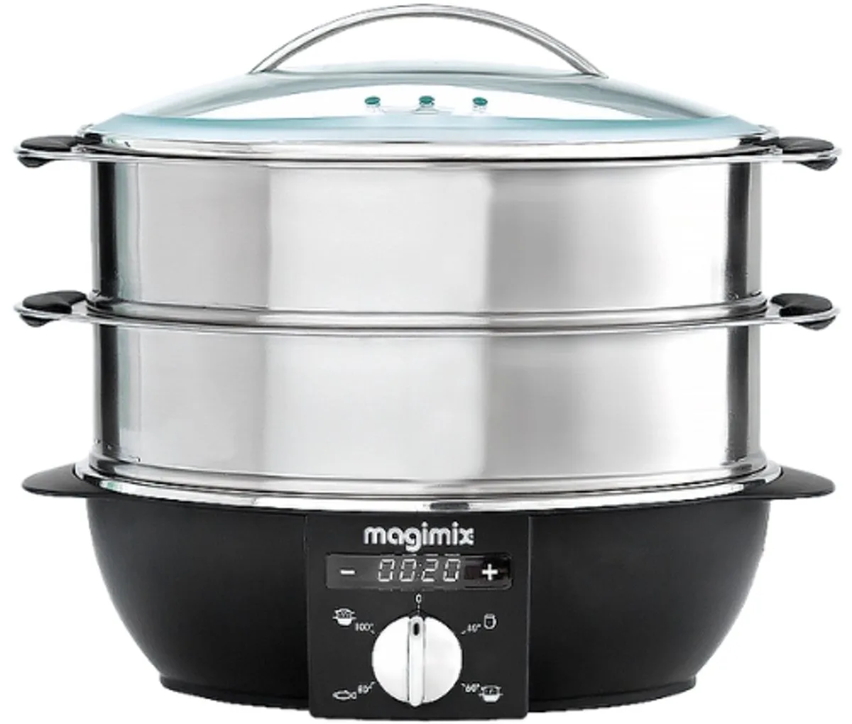 Stoomkoker - 4 zones - Yoghurt - Vis - Groente - Rijst -5.5 Liter de Magimix en Noir – photo produit