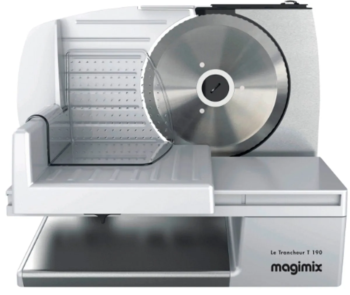 T190 Snijmachine - Zilver - Snijblad 19 cm - Gekarteld de Magimix en Gris – photo produit