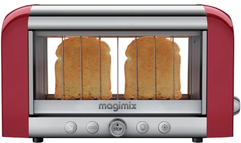 Vision Toaster - zichtbaar roosteren - Quartz techniek - 8 standen by Magimix in Red – product photo