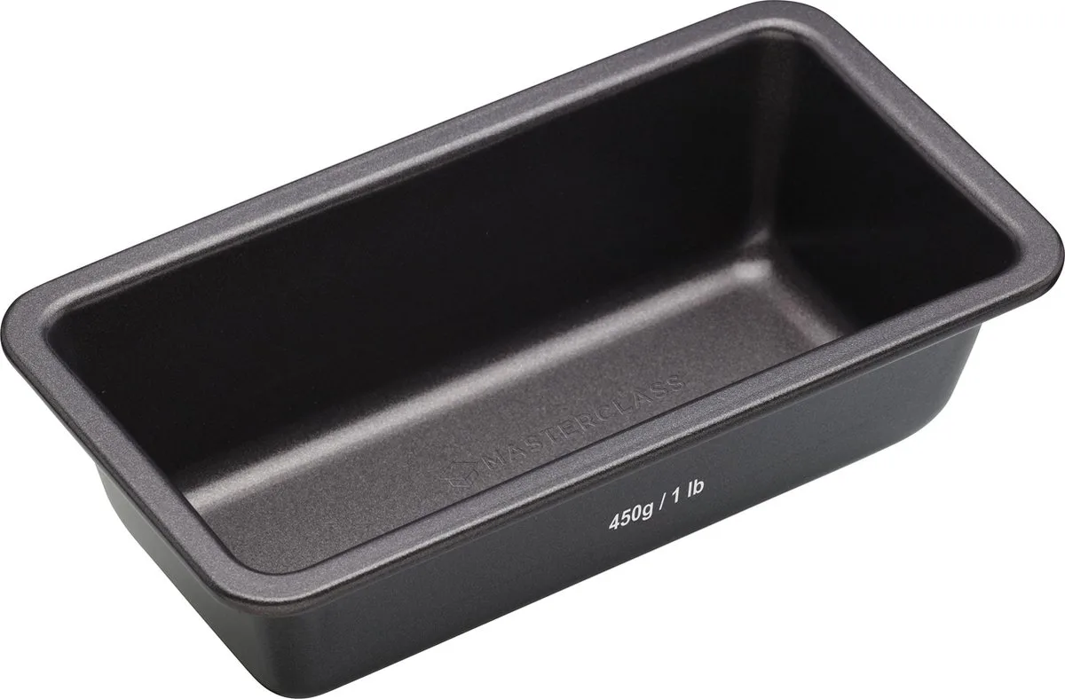 Anti-aanbak broodvorm roestvrij staal - 1 lb grijs 18 x 9 cm by MasterClass in Black – product photo