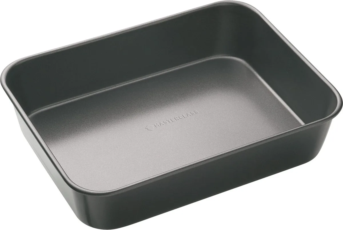 braadpan met anti-aanbaklaag - 34 x 26 cm van MasterClass in Grijs – productfoto