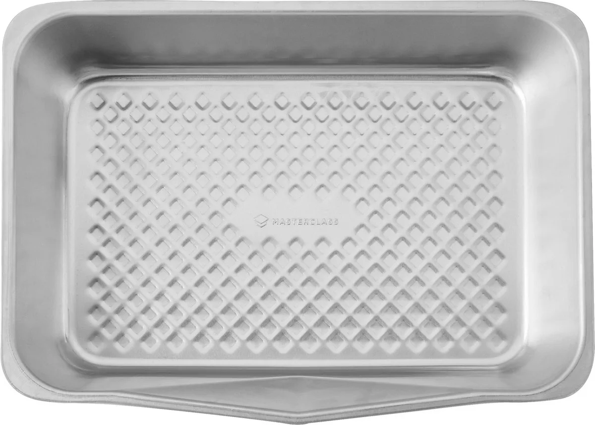 Braadslede, 40 x 29 x 8 cm, Met Schenktuit, Gerecycled Aluminium von MasterClass in Silber – Produktfoto