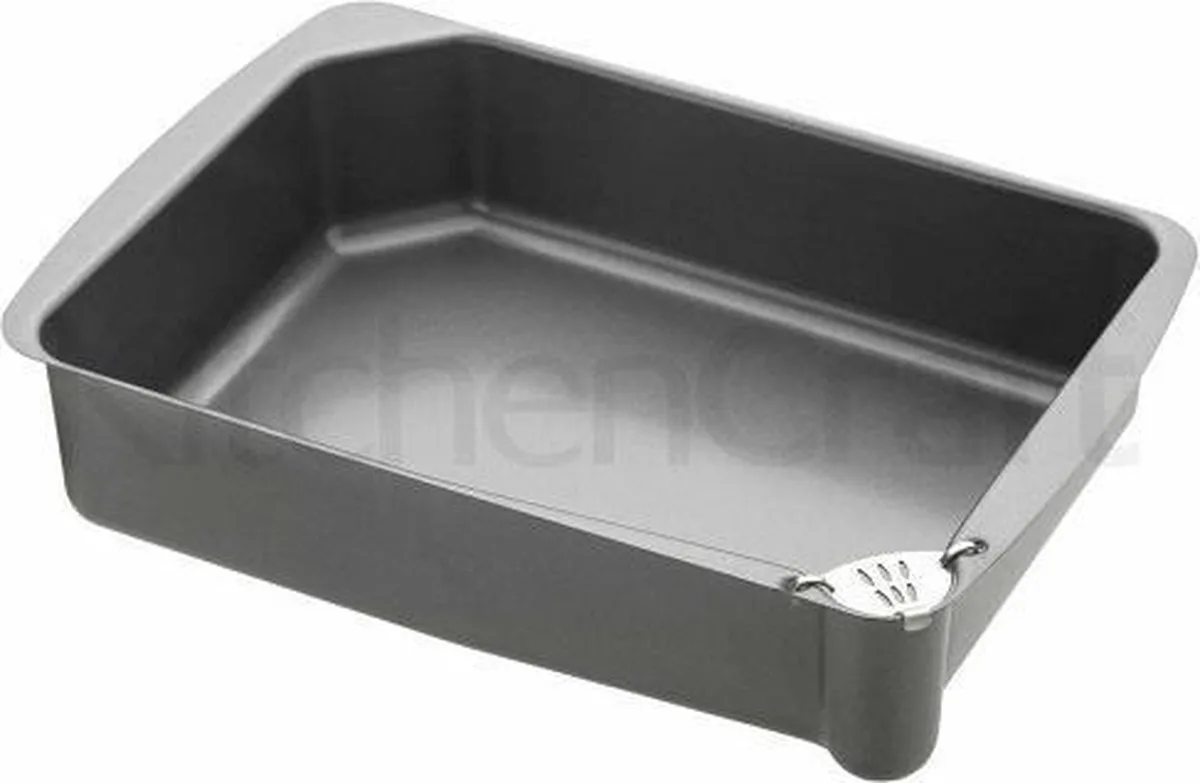 Braadslede met vetafvoer,34 cm x 23 cm van MasterClass in Zwart – productfoto