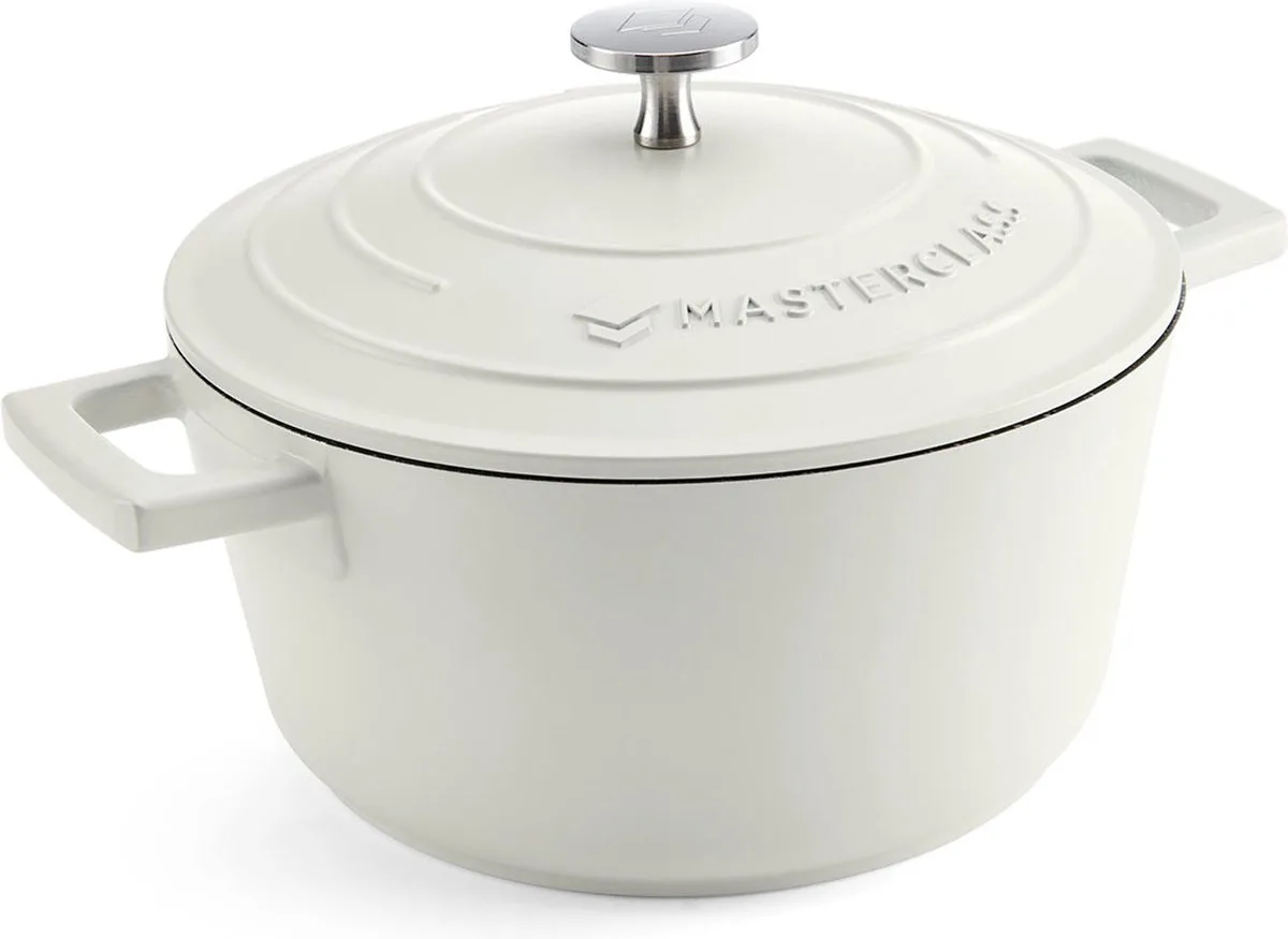 Creme Gietaluminium Braadpan, 2,5L van MasterClass in Crème – productfoto