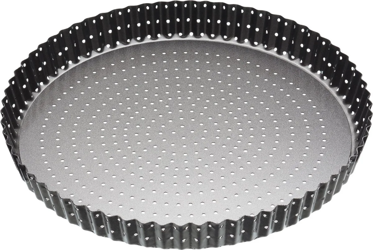 Crusty Bake Quichevorm - Koolstofstaal ‎27,9 x 27,9 x 3,3 Centimeter van MasterClass in Zwart – productfoto