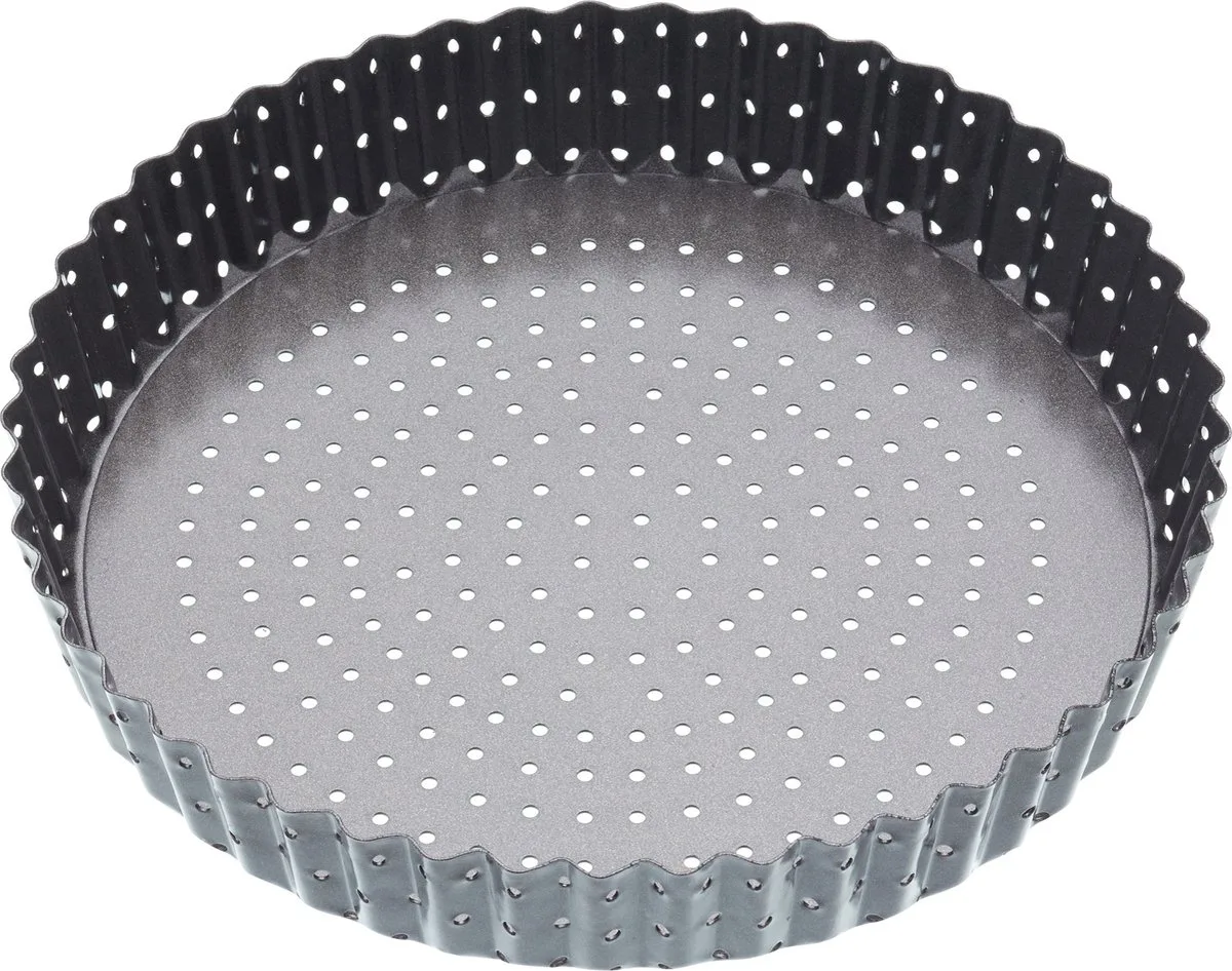 Crusty Bake Ronde 25cm Quichevorm met antiaanbaklaag van MasterClass in Zwart – productfoto