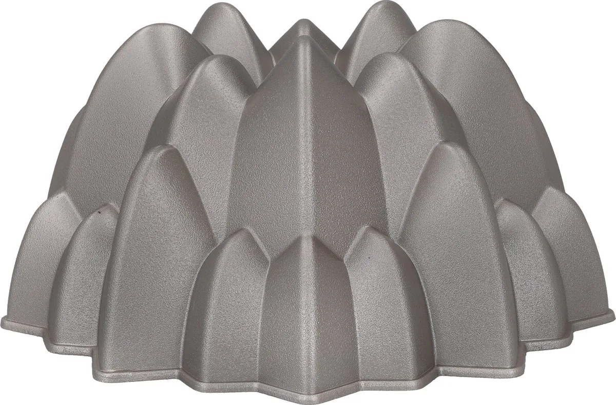 decoratieve cakevorm, anti-aanbak en anti-kras gegoten aluminium pan, decoratieve piek ontwerp cakevorm, duurzaam en lichtgewicht, 24cm van MasterClass in Grijs – productfoto