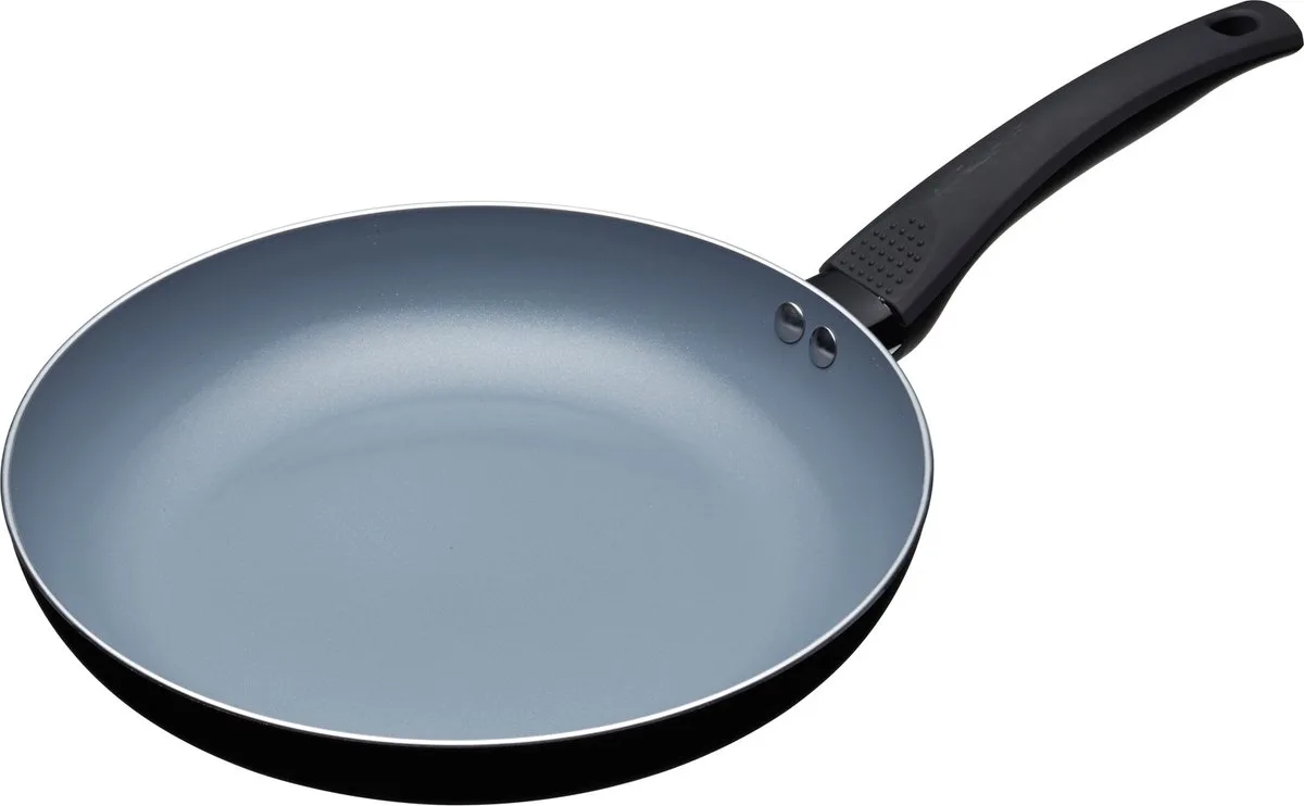 Eco Inductie Braadpan met Keramische Chemischevrije Anti-aanbaklaag - Aluminium / Ijzer Zwart / Blauw 26 cm van MasterClass in Grijs – productfoto
