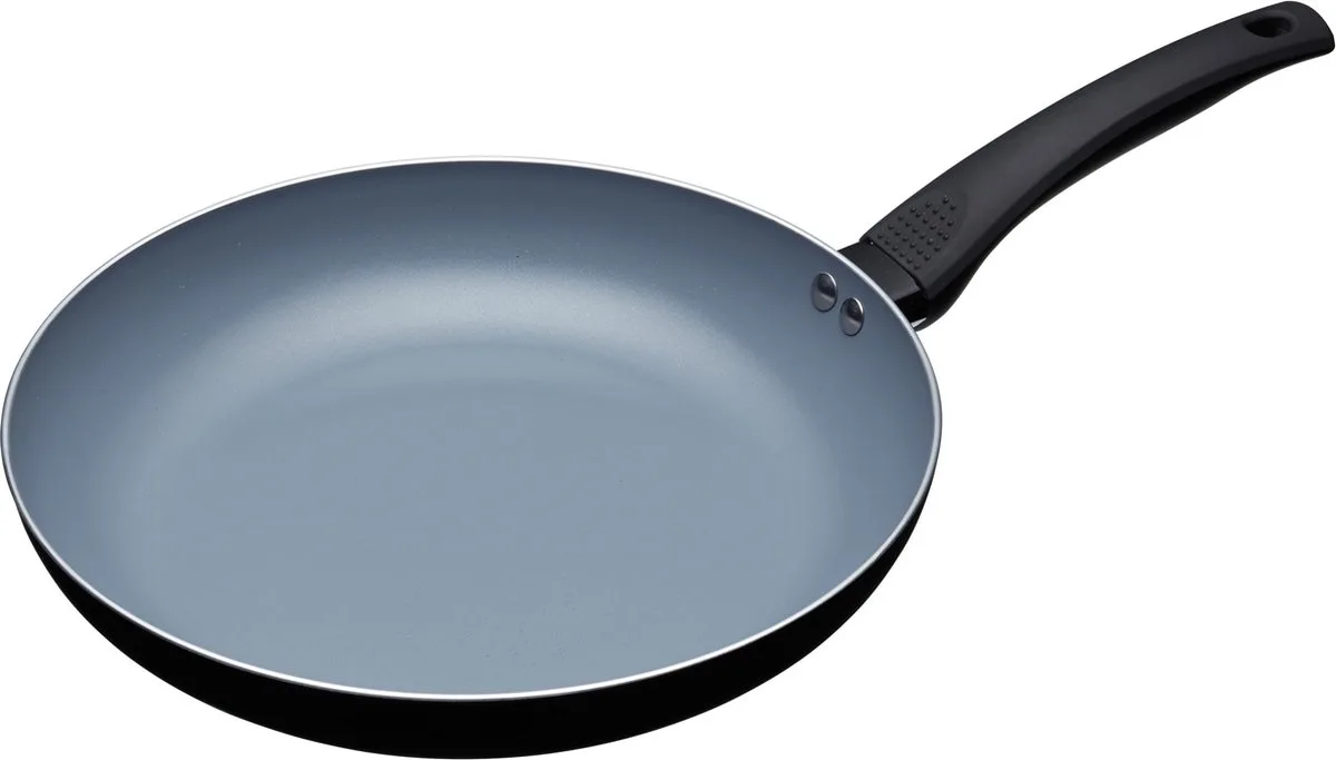 Eco inductie koekenpan met Keramische Anti-aanbaklaag - aluminium / ijzer zwart / blauw 28 cm van MasterClass in Grijs – productfoto